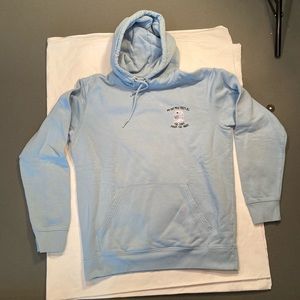 Hoodie Sweatshirt, light Blue, Kangaroo pouch, size M, My Oat Milk Frees all the